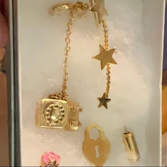 Avon Pin and 8 Stick Pins Lot Telephone Flower Lock Moon Butterfly Bird Stars - Picture 10 of 12